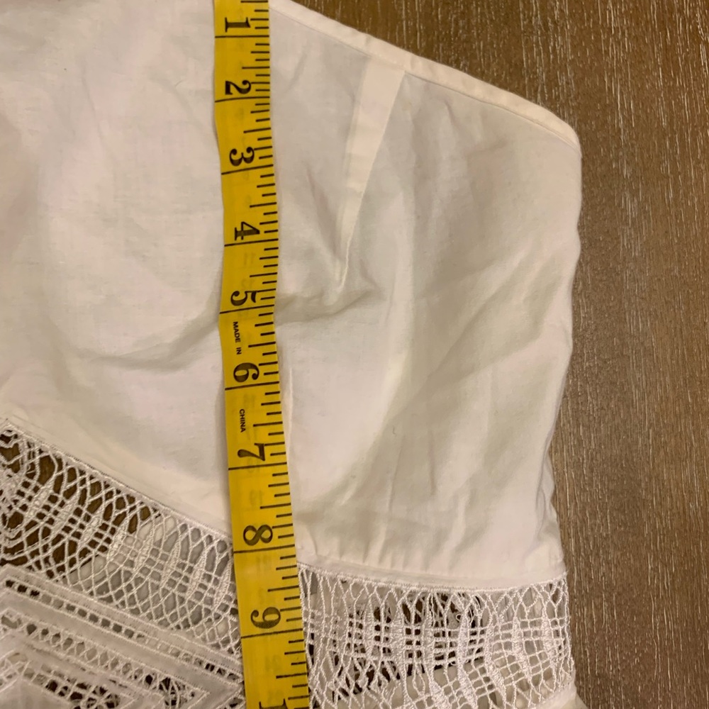 Catherine Malandrino White Dress with Lace Accent - Picture 10 of 13